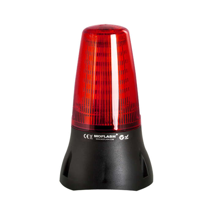 Moflash LEDA125 Series Red Buzzer Beacon, 230 V ac, IP65, Wall Mount, 90dB at 1 Metre