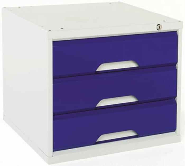 Bott Drawer Storage Unit, 450mm x 500mm x 550mm, Blue, Grey