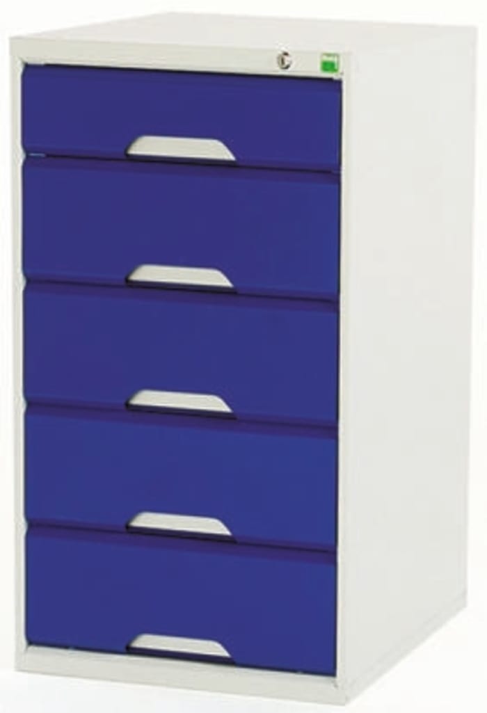 Bott Drawer Storage Unit, 900mm x 500mm x 550mm, Blue, Grey
