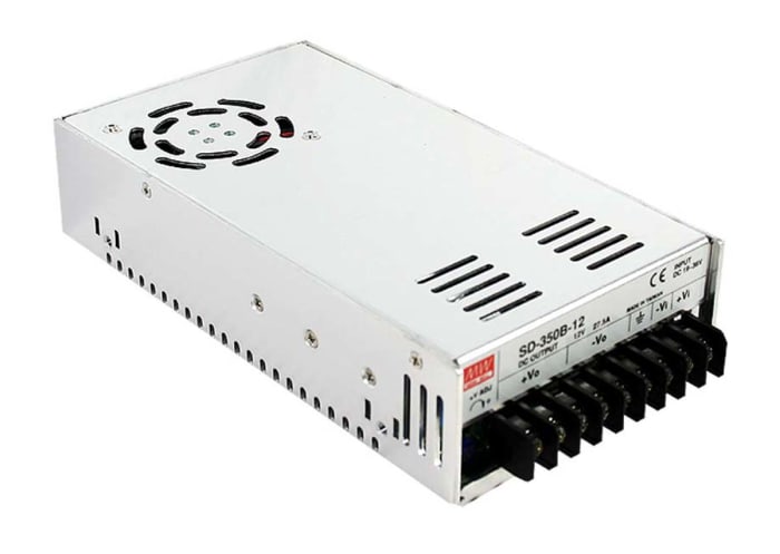 MEAN WELL DC-DC Converter, 12V dc/ 29.2A Output, 72 → 144 V dc Input, 350W, Chassis Mount, +60°C Max Temp -20°C