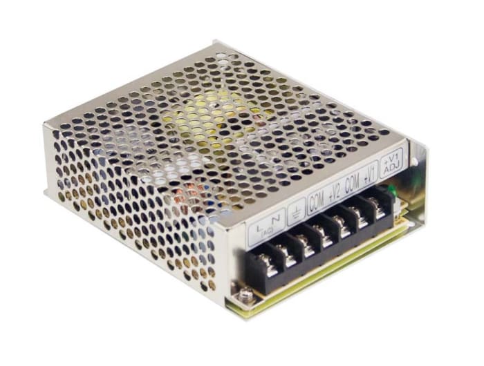 MEAN WELL Switching Power Supply, RS-75-5, 5V dc, 12A, 60W, 1 Output, 125 → 373 V dc, 88 → 264 V ac Input