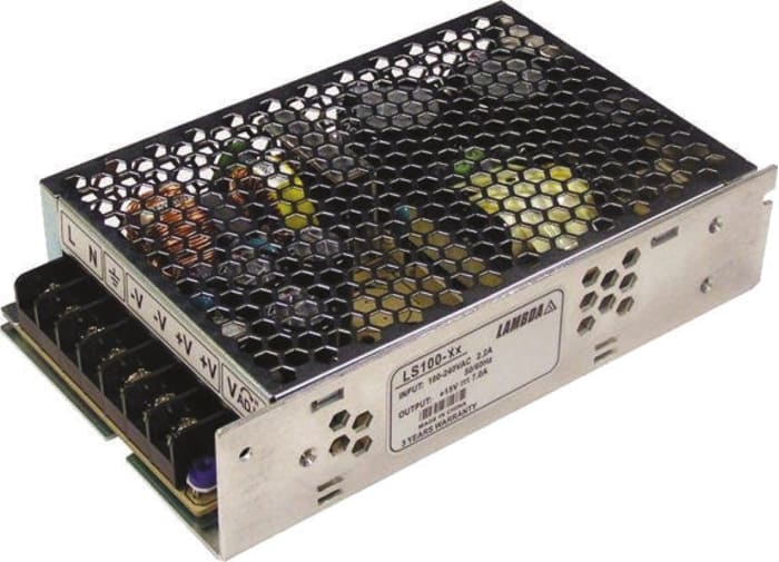 TDK-Lambda Embedded Switch Mode Power Supply (SMPS), LS100-5, 5V dc, 16A, 80W, 1 Output, 125 → 373 V dc, 88