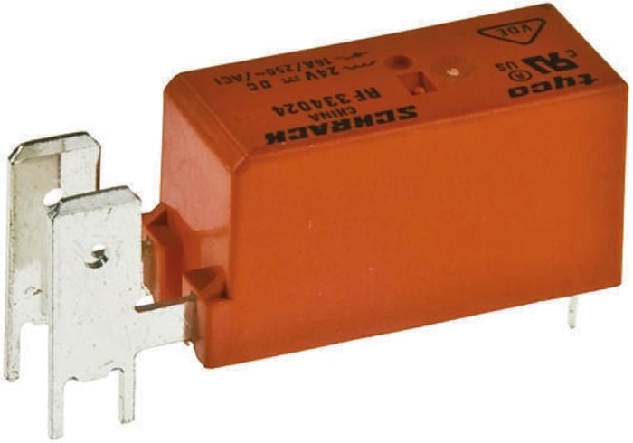 TE Connectivity PCB Mount Non-Latching Relay, 24V dc Coil, 16A Switching Current, SPST