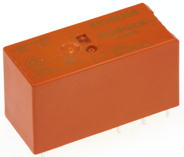TE Connectivity PCB Mount Non-Latching Relay, 5V dc Coil, 16A Switching Current, SPDT