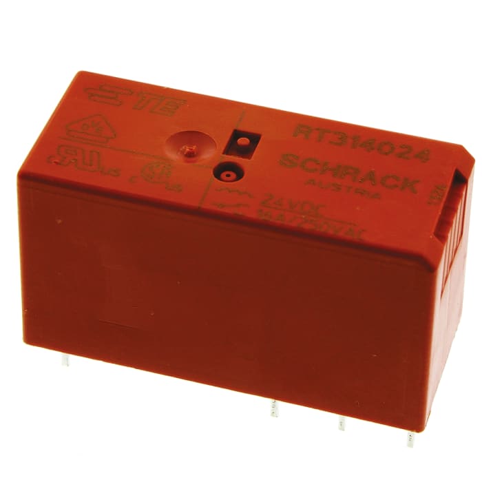 Relais de puissance TE Connectivity RT1, 1 RT, bobine 24V c.c. Montage sur CI