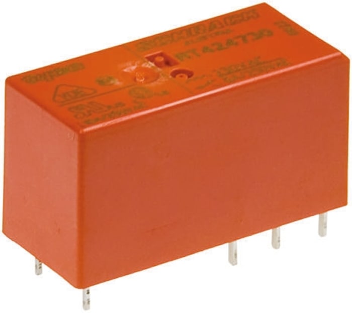 TE Connectivity PCB Mount Non-Latching Relay, 230V ac Coil, 8A Switching Current, DPDT