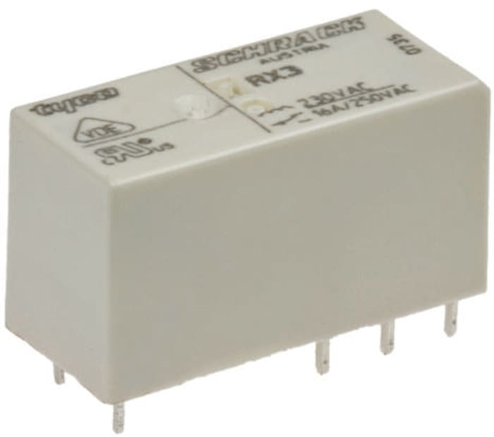 TE Connectivity PCB Mount Non-Latching Relay, 12V dc Coil, 12A Switching Current, SPDT