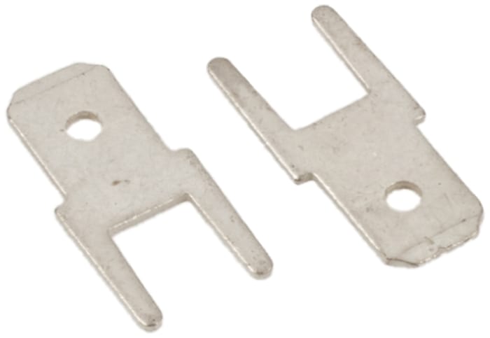 TE Connectivity FASTON .187 Uninsulated Male Spade Connector, PCB Tab, 4.75 x 0.81mm Tab Size