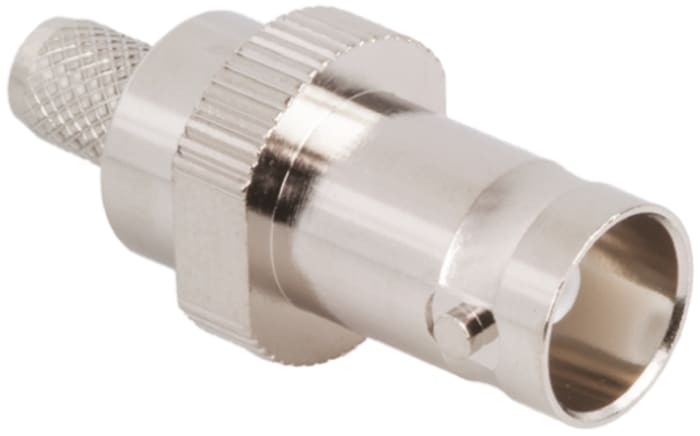 TE Connectivity, Jack Panel Mount BNC Connector, 75Ω, Crimp Termination, Straight Body