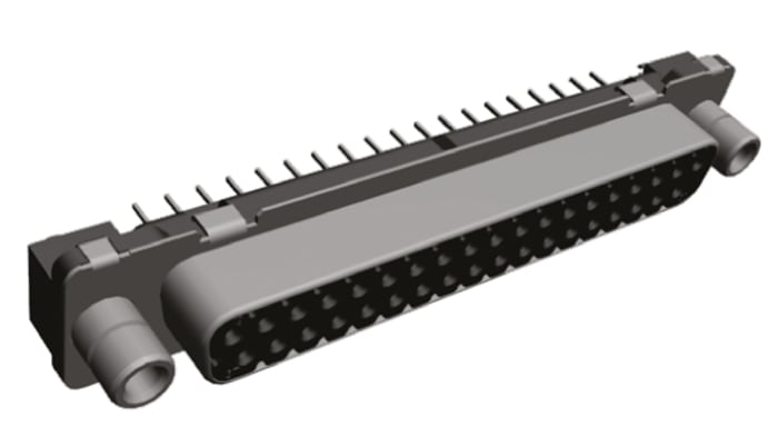 TE Connectivity Amplimite HDP-20 37 Way Through Hole PCB D-sub Connector Socket, 2.76mm Pitch, with 4-40 UNC Female