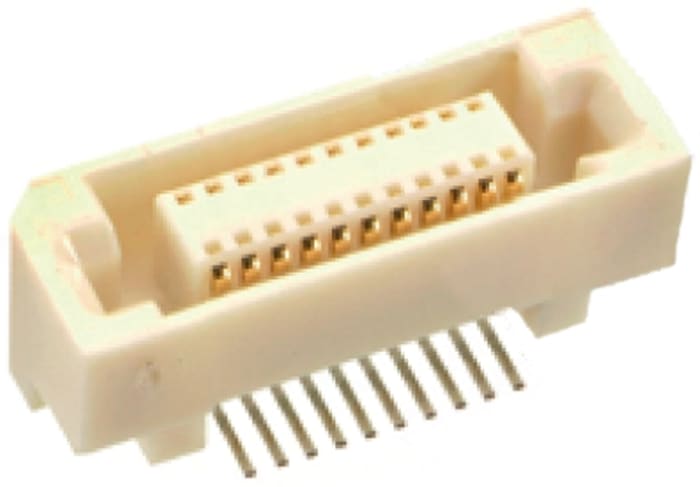 HARWIN M60 Series Straight Surface Mount PCB Header, 20 Contact(s), 0.8mm Pitch, 2 Row(s), Shrouded