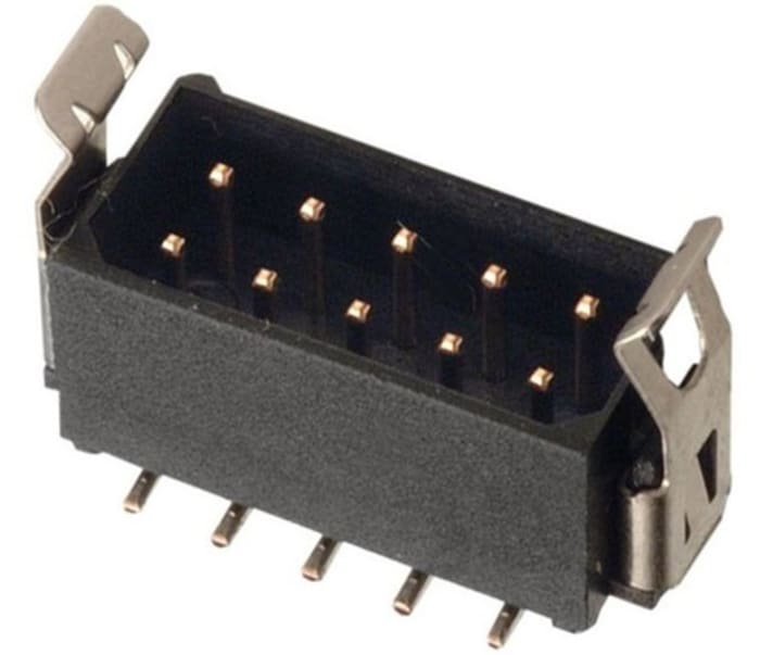 HARWIN Datamate L-Tek Series Straight Surface Mount PCB Header, 10 Contact(s), 2mm Pitch, 2 Row(s), Shrouded