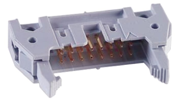 Embase pour CI TE Connectivity, AMP LATCH, 14 pôles , 2.54mm, 2 rangées , Droit