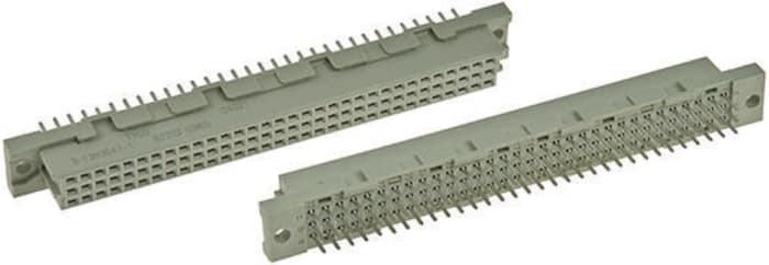 TE Connectivity Eurocard 64 Way 2.54mm Pitch, Type Q Class C3, 2 Row, Straight DIN 41612 Connector, Plug