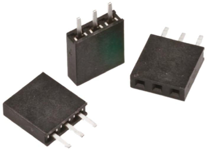 HARWIN Straight Through Hole Mount PCB Socket, 4-Contact, 1-Row, 2.54mm Pitch, Solder Termination