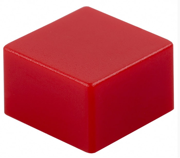 Omron Red Tactile Switch Cap for Series B3F-4000, Series B3F-5000, Series B3W-4000, B32-1280