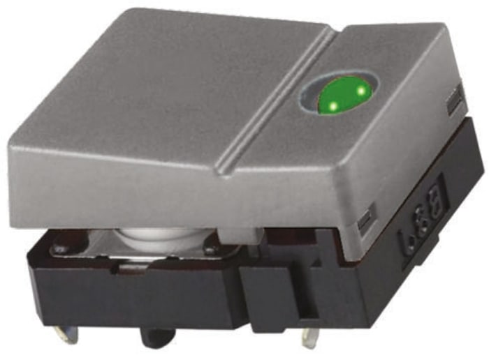 Interruptor táctil tipo Botón, Gris, contactos SPST