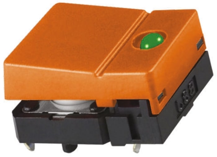 Interruptor táctil tipo Botón, Naranja, contactos SPST