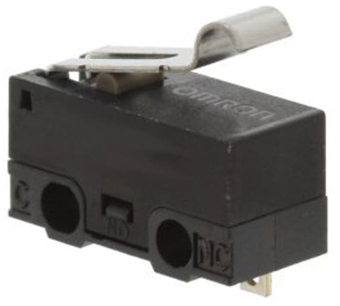 Omron Simulated Roller Lever Micro Switch, Solder Terminal, 100 mA @ 30 V dc, SPDT, IP40