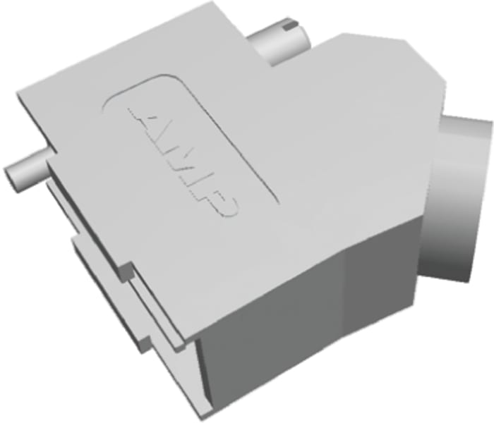 Capot Sub-D TE Connectivity série ADK, 9 contacts, en Zinc boîtier E Coudé avec Serre-câble