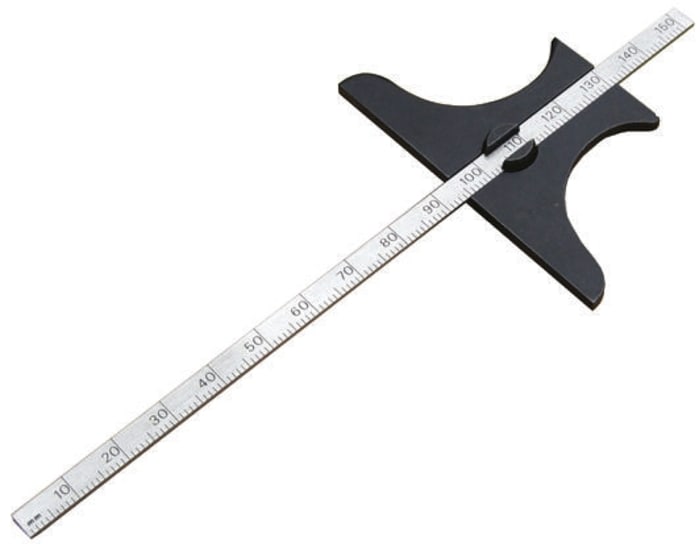 RS PRO 150mm Metric Depth Gauge, Stainless Steel, Steel, 470g