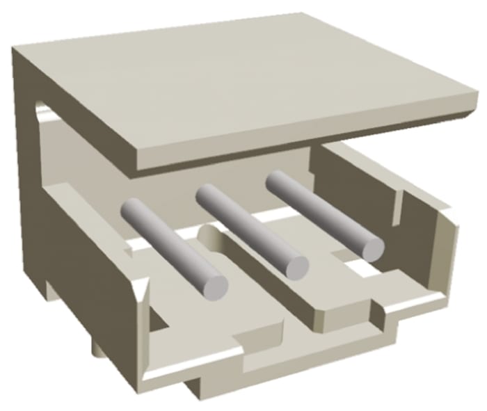 TE Connectivity 292250 Series Right Angle Through Hole PCB Header, 3 Contact(s), 2mm Pitch, 1 Row(s)