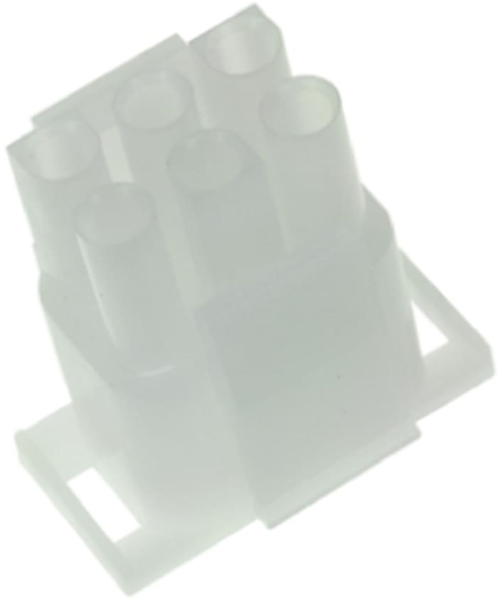 TE Connectivity, MATE-N-LOK Male PCB Housing, 6.35mm Pitch, 6 Way, 2 Row