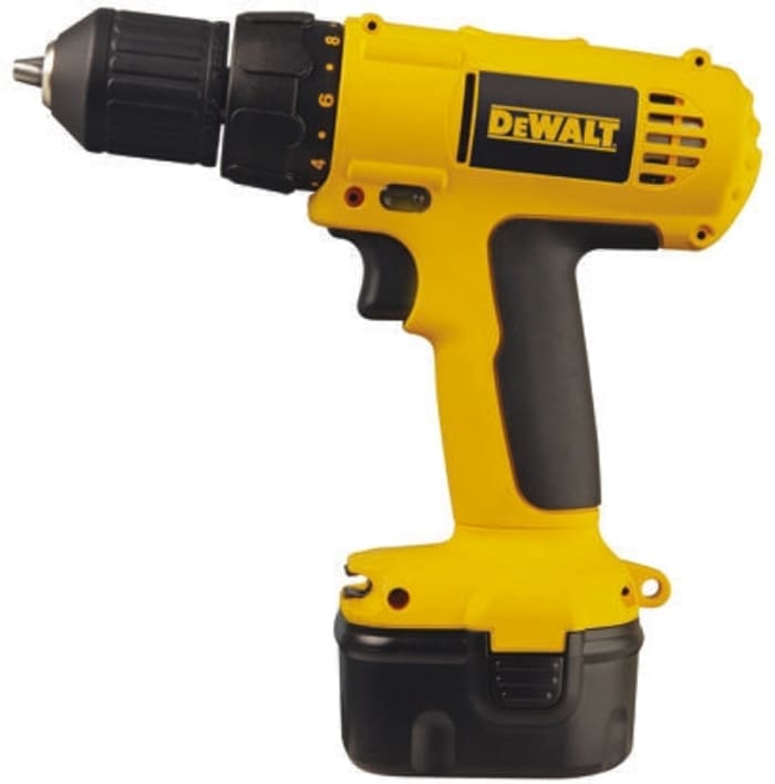 Taladro-atornillador DeWALT a batería NiCd de 12V 1.3Ah 190W, DC740KA, Tipo G - Británico de 3 pines