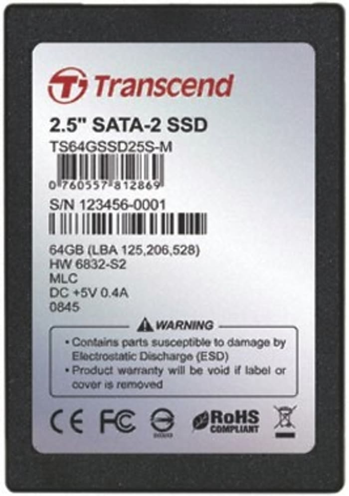 Transcend 2.5 in 64 GB Internal SSD Drive