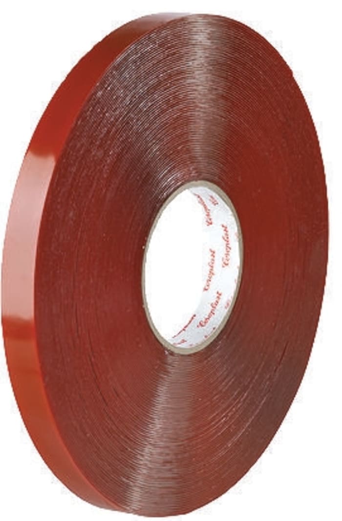 Ruban mousse Coroplast, Transparent, 33m x 25mm