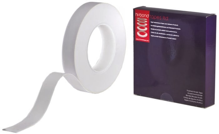 Ruban mousse acrylique  double face Hi-Bond VST 7025W, Blanc, 33.0m x 19.0mm