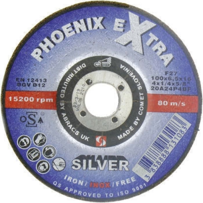 RS PRO Grinding Disc, 100mm Diameter, 6.6mm Thick