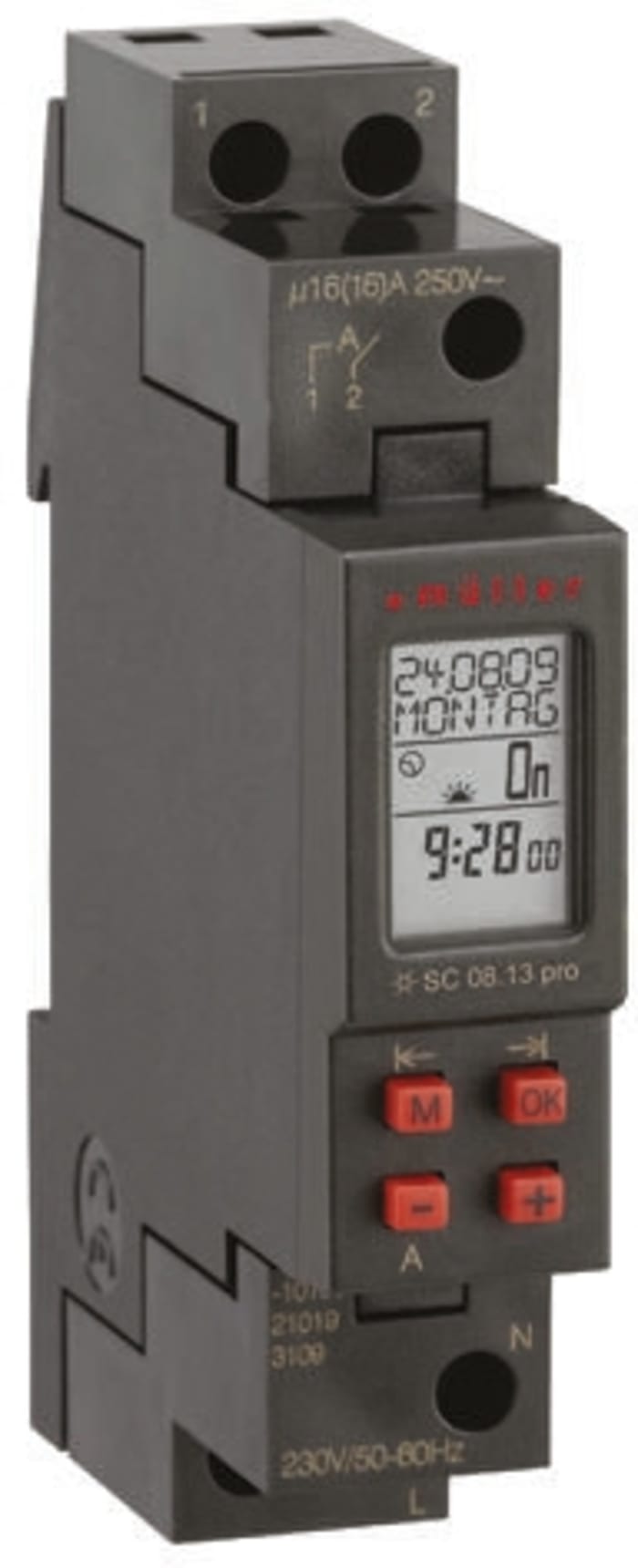 Muller Digital DIN Rail Time Switch 230 V ac, 1-Channel