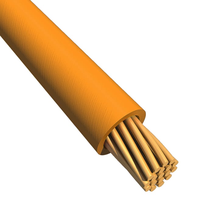 Alpha Wire Ecogen Ecowire Series Orange 2.1 mm² Hook Up Wire, 14 AWG, 41/0.25 mm, 30m, MPPE Insulation, 6717 OR005