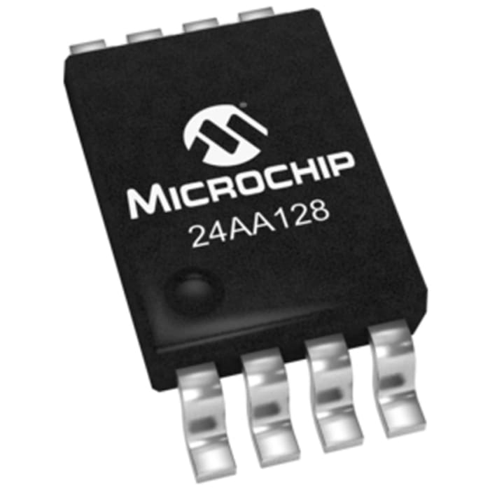 24AA128-I/MS Microchip | Microchip 24AA128-I/MS, 128 kB Serial EEPROM ...