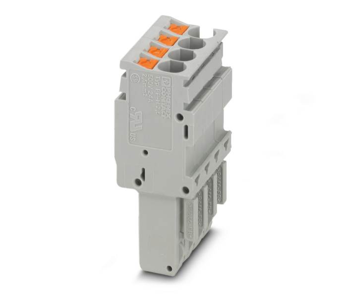 Phoenix Contact, PP-H 2.5/ 4, 4 Way, Pluggable Terminal Block, Plug, Push In Termination, 3209895