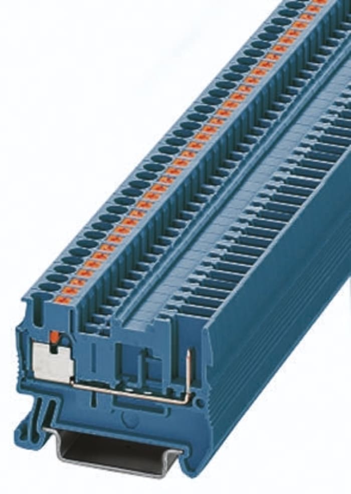 Phoenix Contact PITTBS Series Blue Double Level Terminal Block, 0.14 → 4mm², Double-Level, Push In Termination