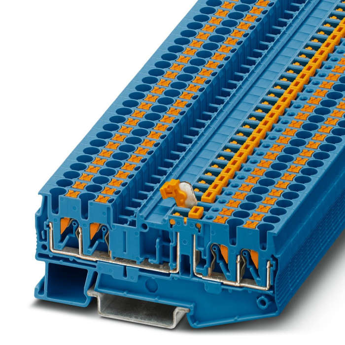 Phoenix Contact 3211676 PT 2.5-QUATTRO-MT BU Series Blue, 0.14 → 4mm², Push In Termination