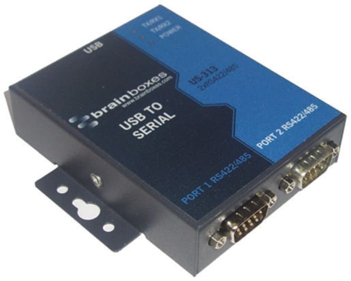 Brainboxes RS422, RS485 USB A Female to D-sub, 9 Pin Male Interface Converter