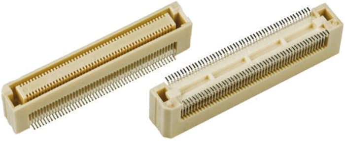 Hirose FunctionMAX FX8C Series Straight Surface Mount PCB Socket, 80-Contact, 2-Row, 0.6mm Pitch, Solder Termination