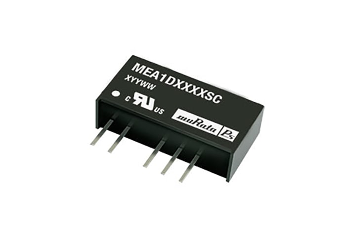 Murata Power Solutions MEA1 DC-DC Converter, ±5V dc/ ±100mA Output, 10.8 → 13.2 V dc Input, 1W, Through Hole,