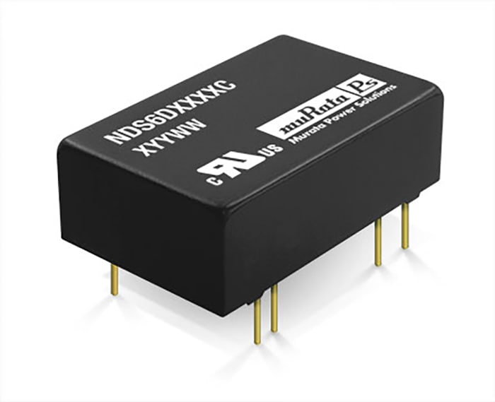 Murata Power Solutions NDS6 DC-DC Converter, ±15V dc/ ±200mA Output, 18 → 36 V dc Input, 6W, Through Hole, +85°C
