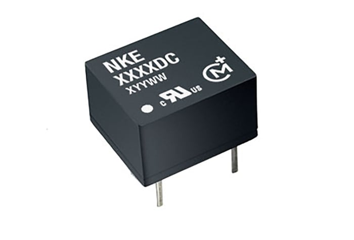 Murata Power Solutions NKE DC-DC Converter, 3.3V dc/ 300mA Output, 2.97 → 3.63 V dc Input, 1W, Through Hole,