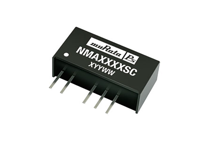 Murata Power Solutions NMA Isolated DC-DC Converter, ±9V dc/ ±55mA Output, 4.5 → 5.5 V dc Input, 1W, Through