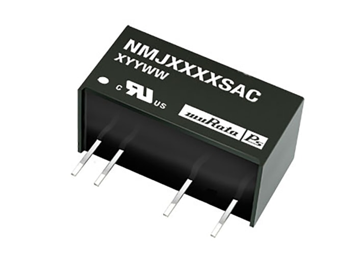 Murata Power Solutions NMJ Isolated DC-DC Converter, 12V dc/ 83mA Output, 10.8 → 13.2 V dc Input, 1W, Through