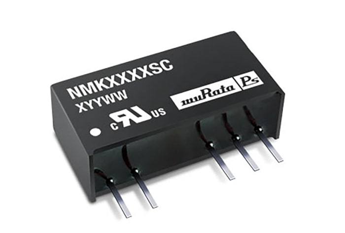 Murata Power Solutions NMK Isolated DC-DC Converter, ±9V dc/ ±111mA Output, 4.5 → 5.5 V dc Input, 2W, Through