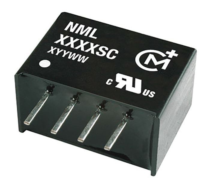 Murata Power Solutions NML DC-DC Converter, 15V dc/ 133mA Output, 4.5 → 5.5 V dc Input, 2W, Through Hole, +85°C