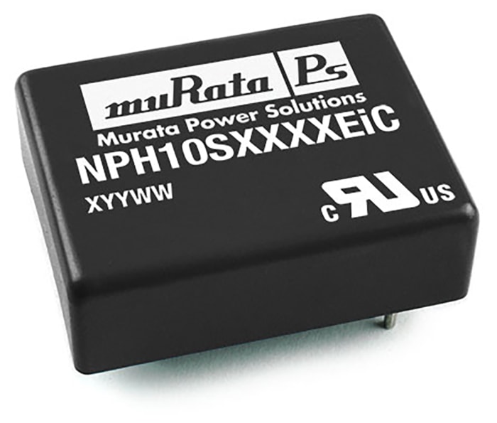 Murata Power Solutions NPH10S DC-DC Converter, 5V dc/ 1.96A Output, 18 → 36 V dc Input, 10W, Through Hole,