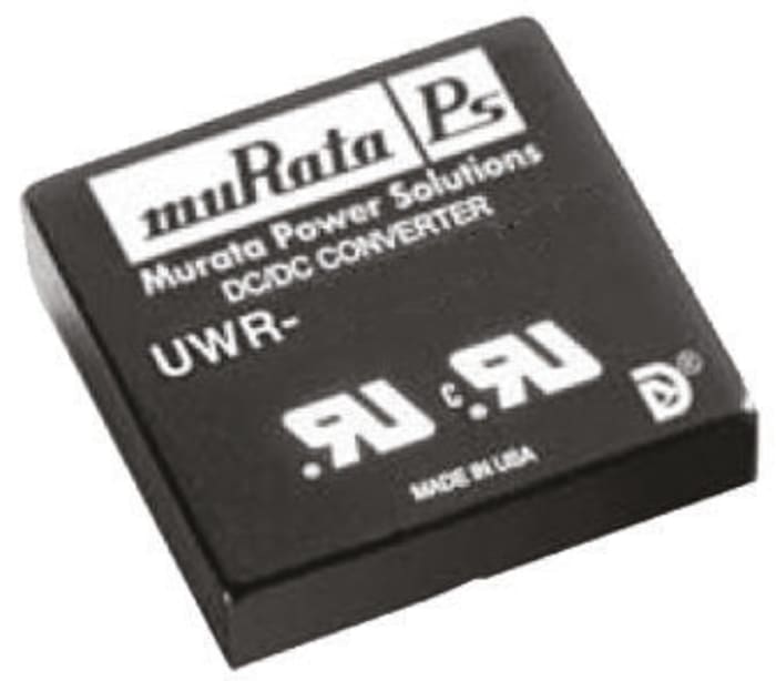 Murata Power Solutions UWR Isolated DC-DC Converter, 15V dc/ 1.3A Output, 9 → 36 V dc Input, 20W, Through Hole,