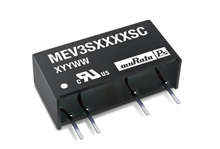 Murata Power Solutions MEV3 DC-DC Converter, 12V dc/ 250mA Output, 10.8 → 13.2 V dc Input, 3W, Through Hole,